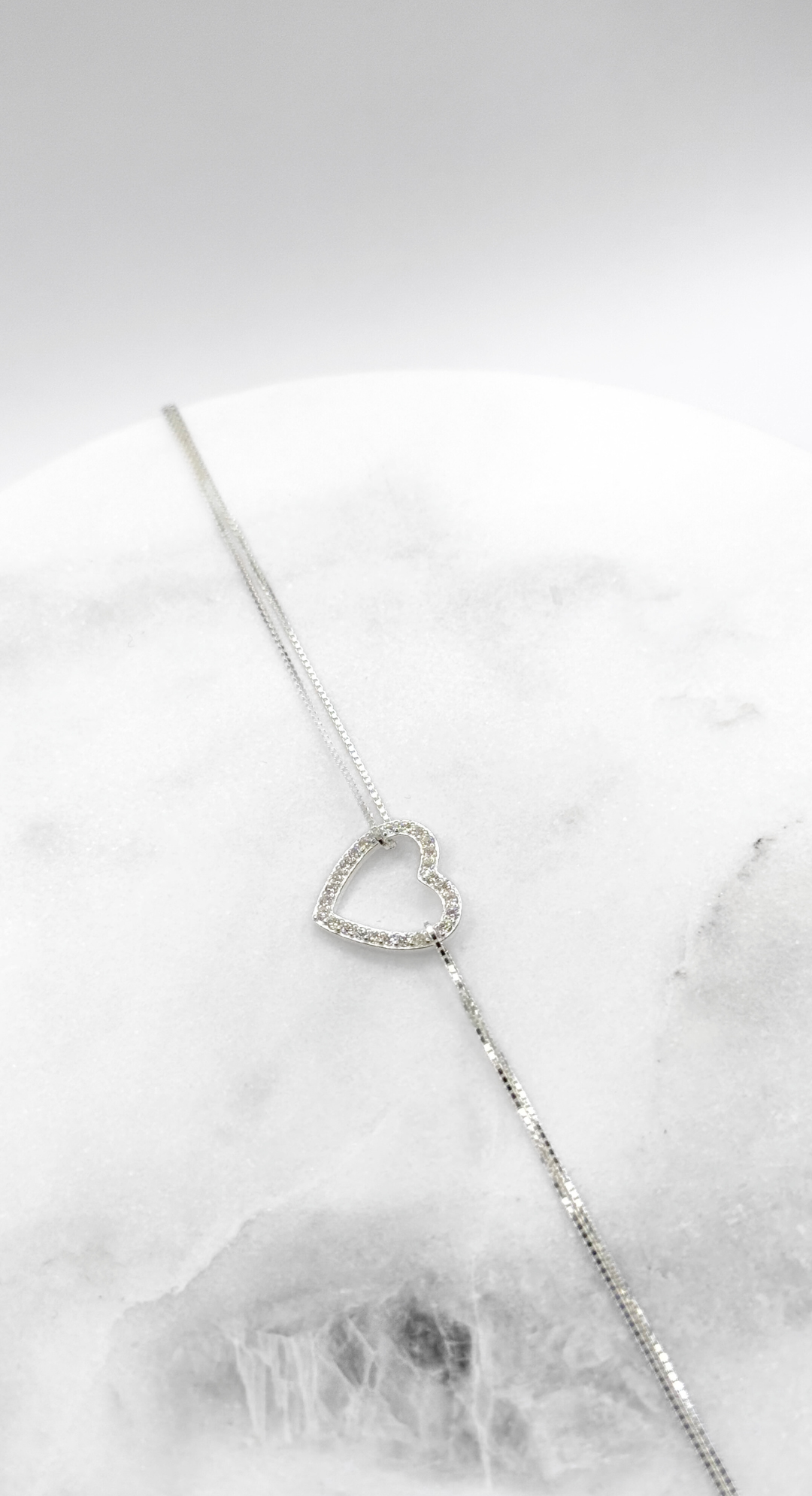 EMMA CLARA - PULSERA FINA CORAZÓN CIRCONES ENCHAPADO PLATA 925