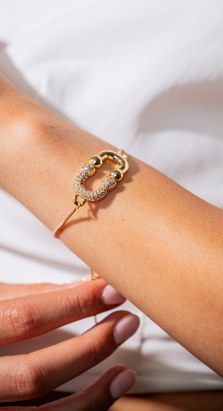 Emma Clara - Brazalete Ajustable en Fantasía Dorado