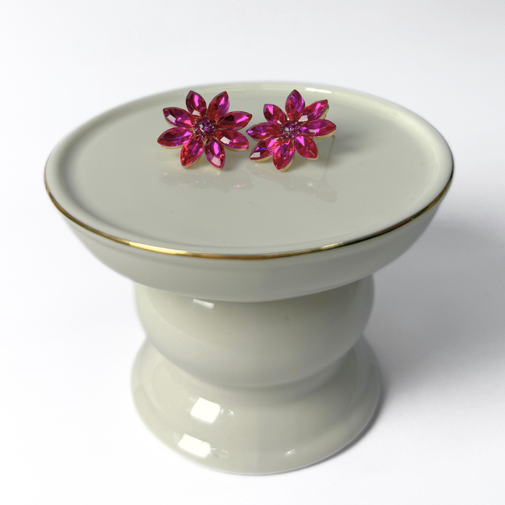 Emma Clara - Aros de Fiesta Diseño Flor Fucsia