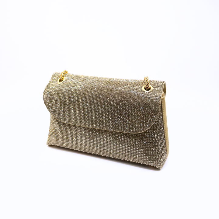 Emma Clara - Cartera de Fiesta Con Detalles Strass Dorado