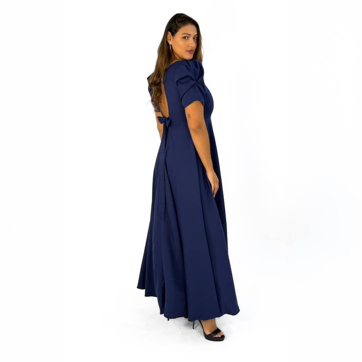 Emma Clara - Vestido De Fiesta Elegante Eduarda Azul Marino