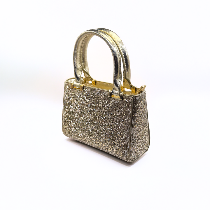 Emma Clara - Mini Cartera de Fiesta Brillante Con Manilla Dorado