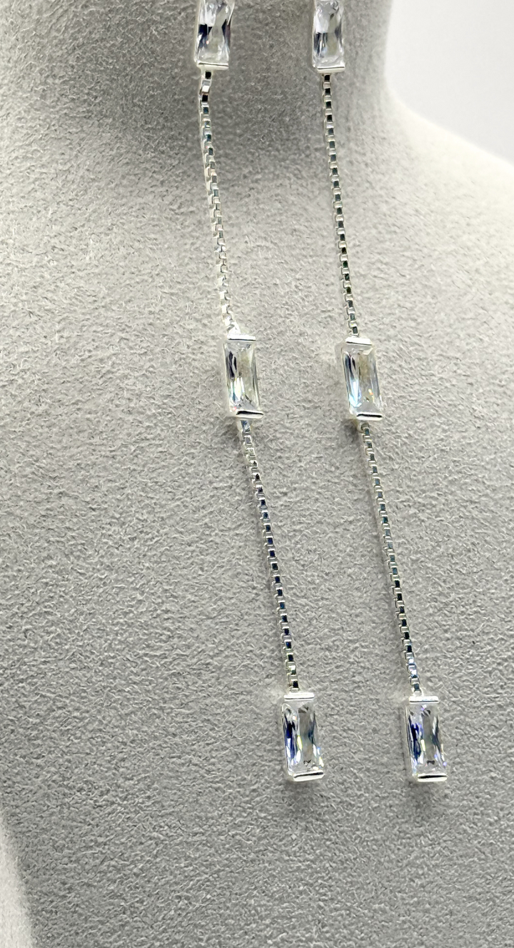 EMMA CLARA - AROS CIRCÓN RECTANGULAR ENCHAPÉ PLATA 925