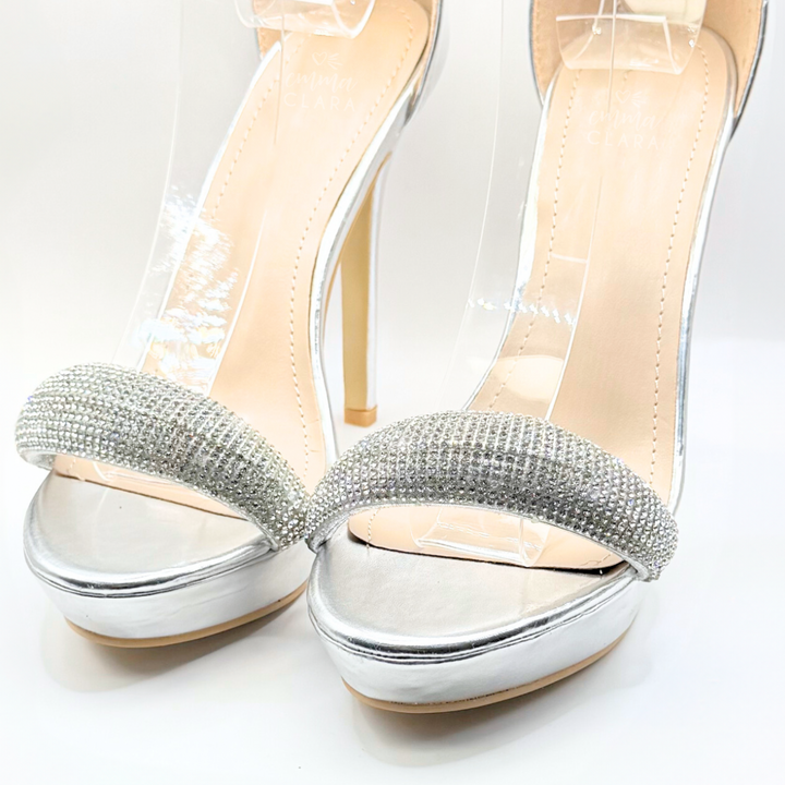 Emma Clara - Zapatos de Fiesta Strap Brillante Vera Plateado