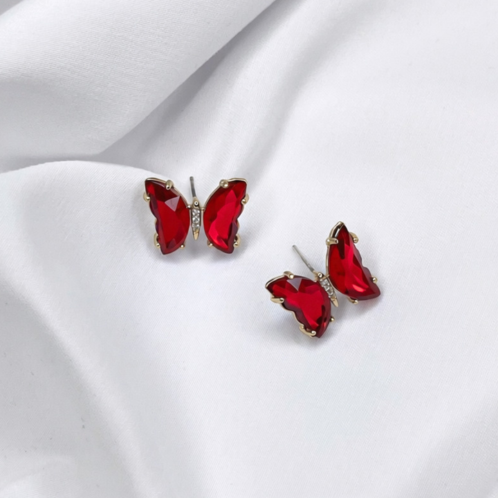 Emma Clara - Aros de Fiesta diseño Mariposa Rojo