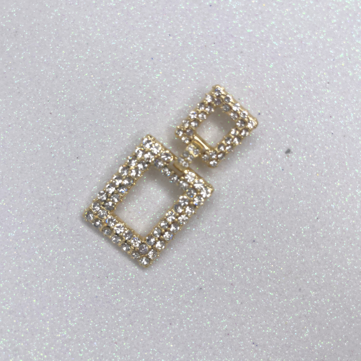 Emma Clara - Aros de Fiesta Rectangular Dorado