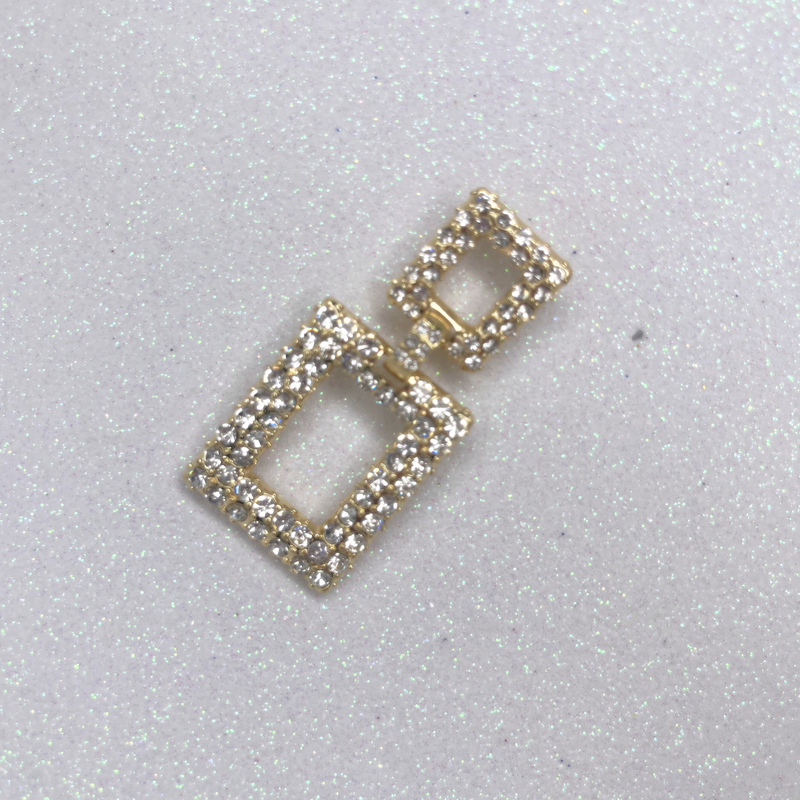 Emma Clara - Aros de Fiesta Rectangular Dorado