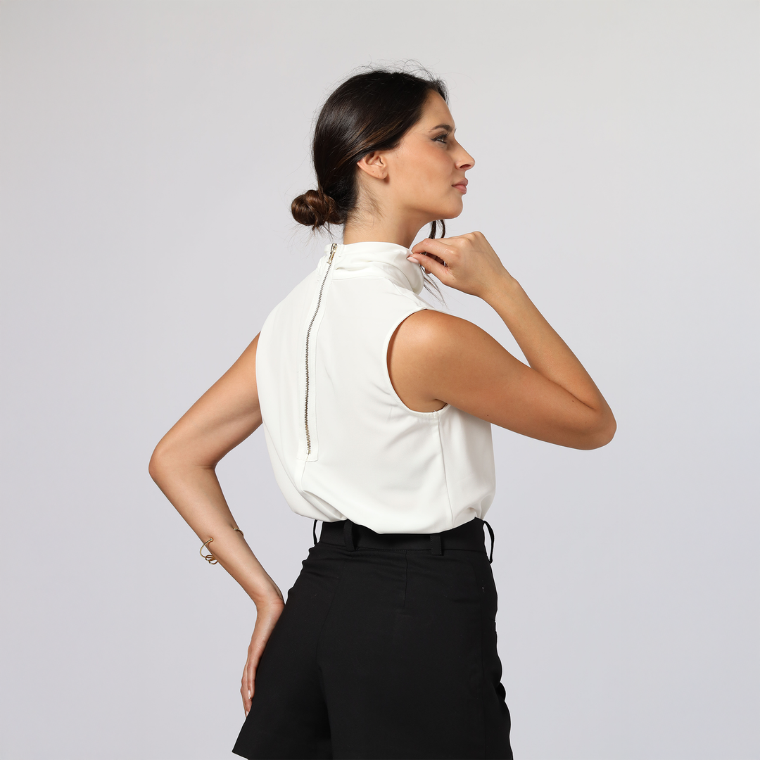 Emma Clara - Blusa con Lazo Elena Blanco