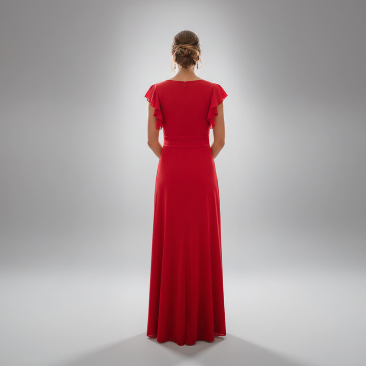 Emma Clara - Vestido de Fiesta con Mangas Vuelos Antonella Rojo