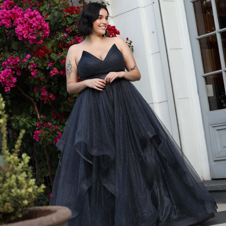Emma Clara - Vestido Princesa Cierre Corset Amelia Charcoal