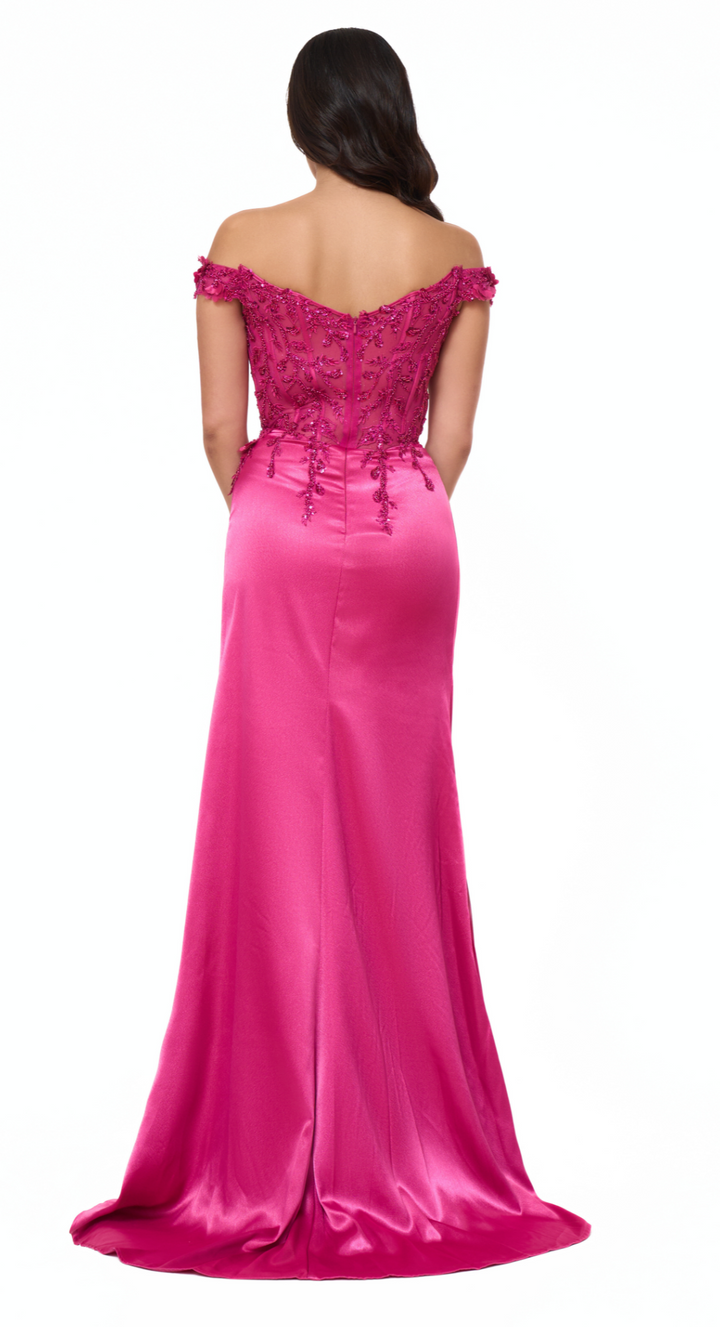 Emma Clara - Vestido de fiesta estilo corset Martina Fucsia