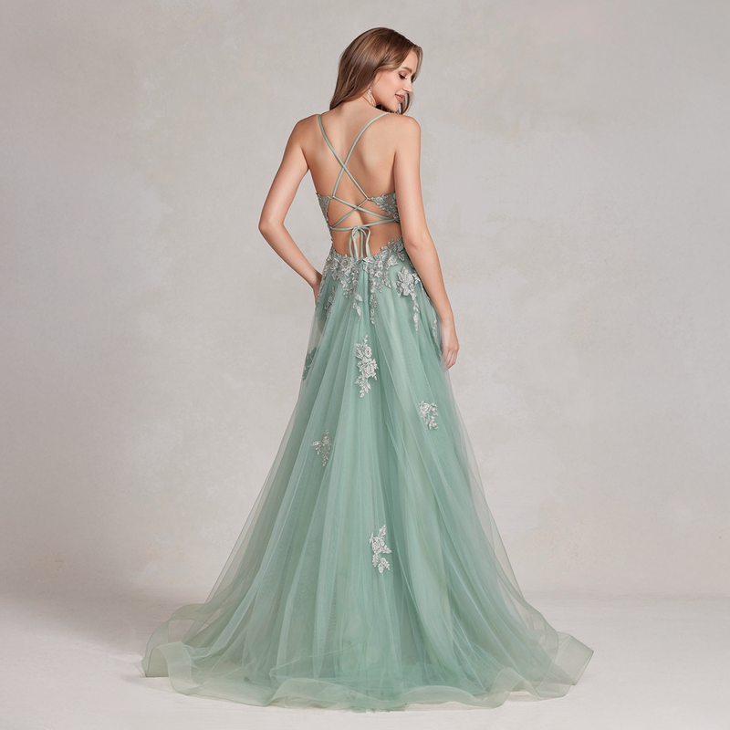 Emma Clara - Vestido De Fiesta Princesa Rebecca Verde Sage