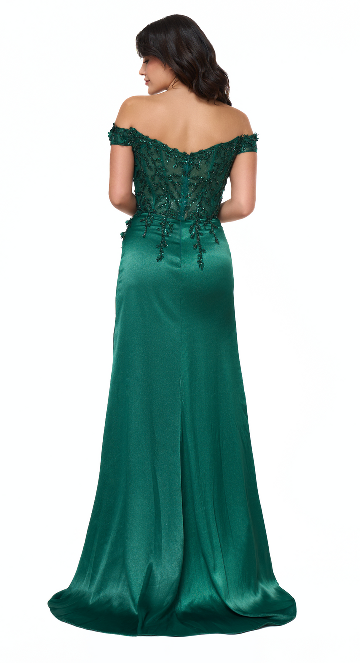 Emma Clara - Vestido de fiesta estilo corset Martina Verde Esmeralda