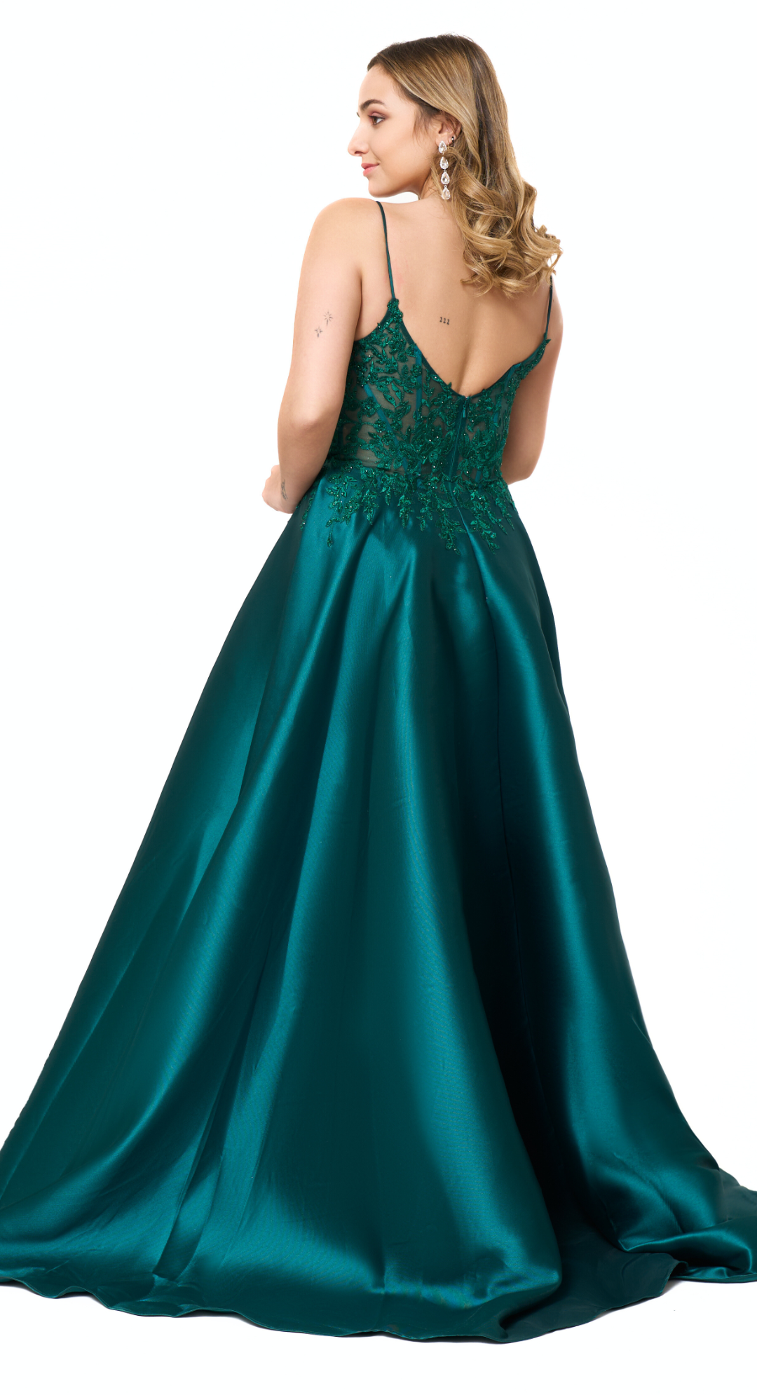 Emma Clara - Vestido estilo princesa Juliett Verde Esmeralda