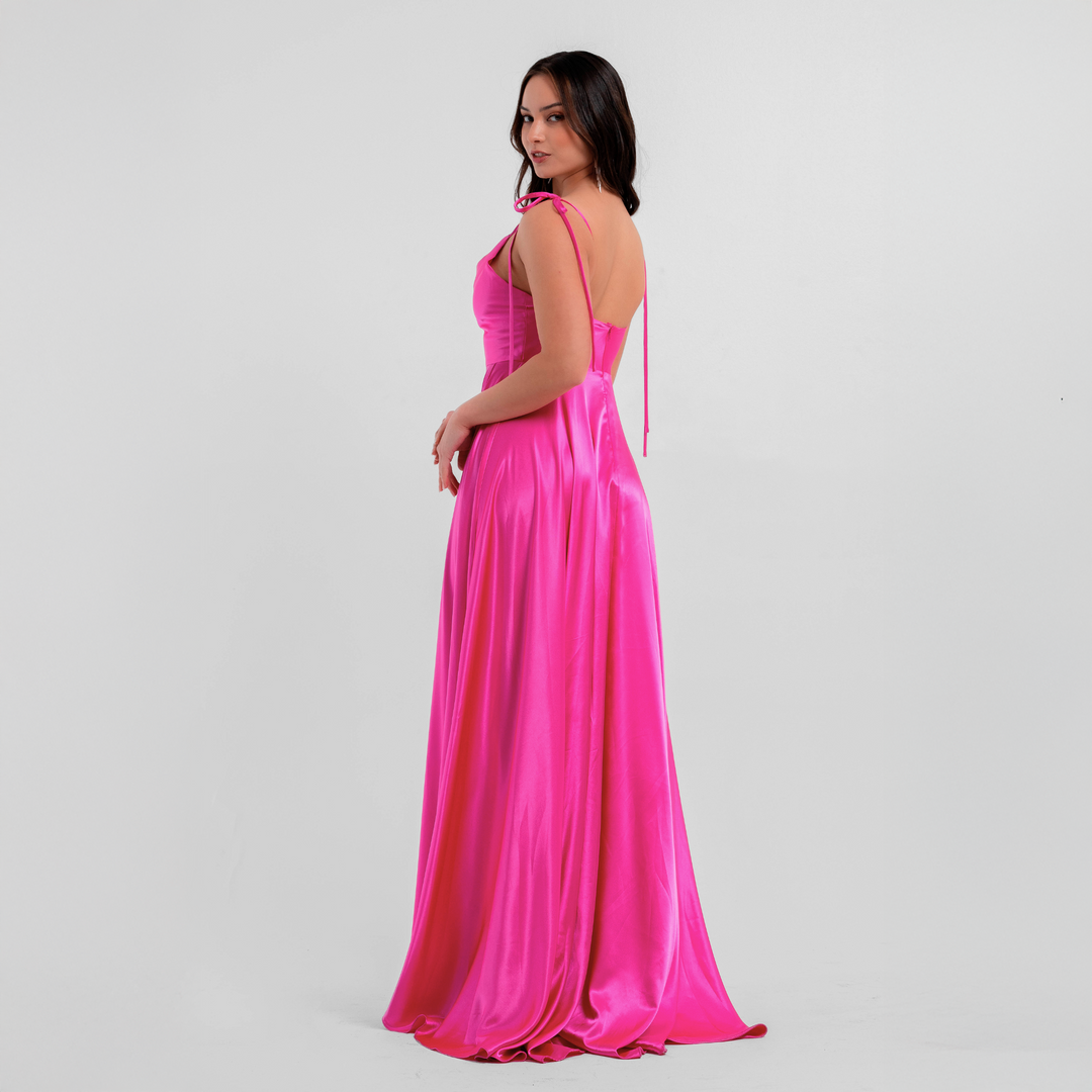 Emma Clara - Vestido De Fiesta Tipo A EC0128 Fucsia