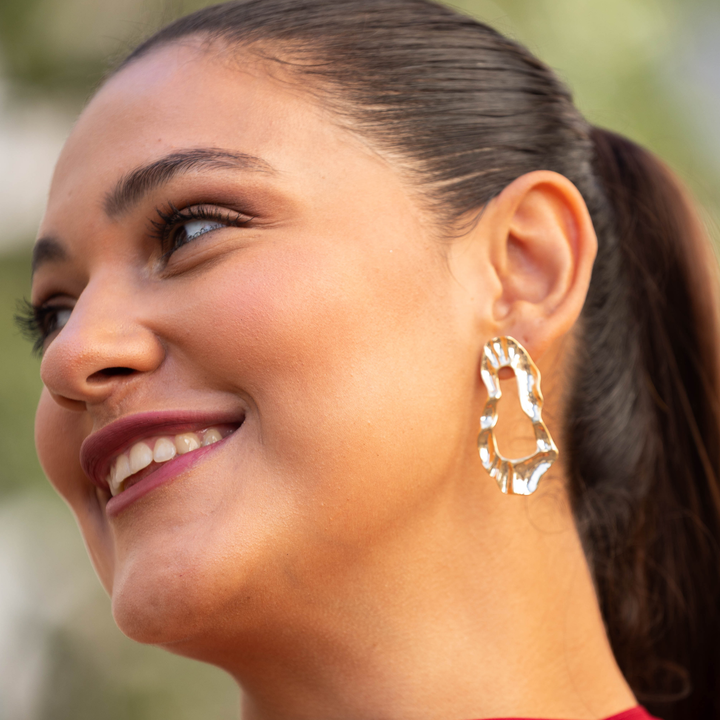 Emma Clara - Aros Diseño Colgante En Fantasía Dorado