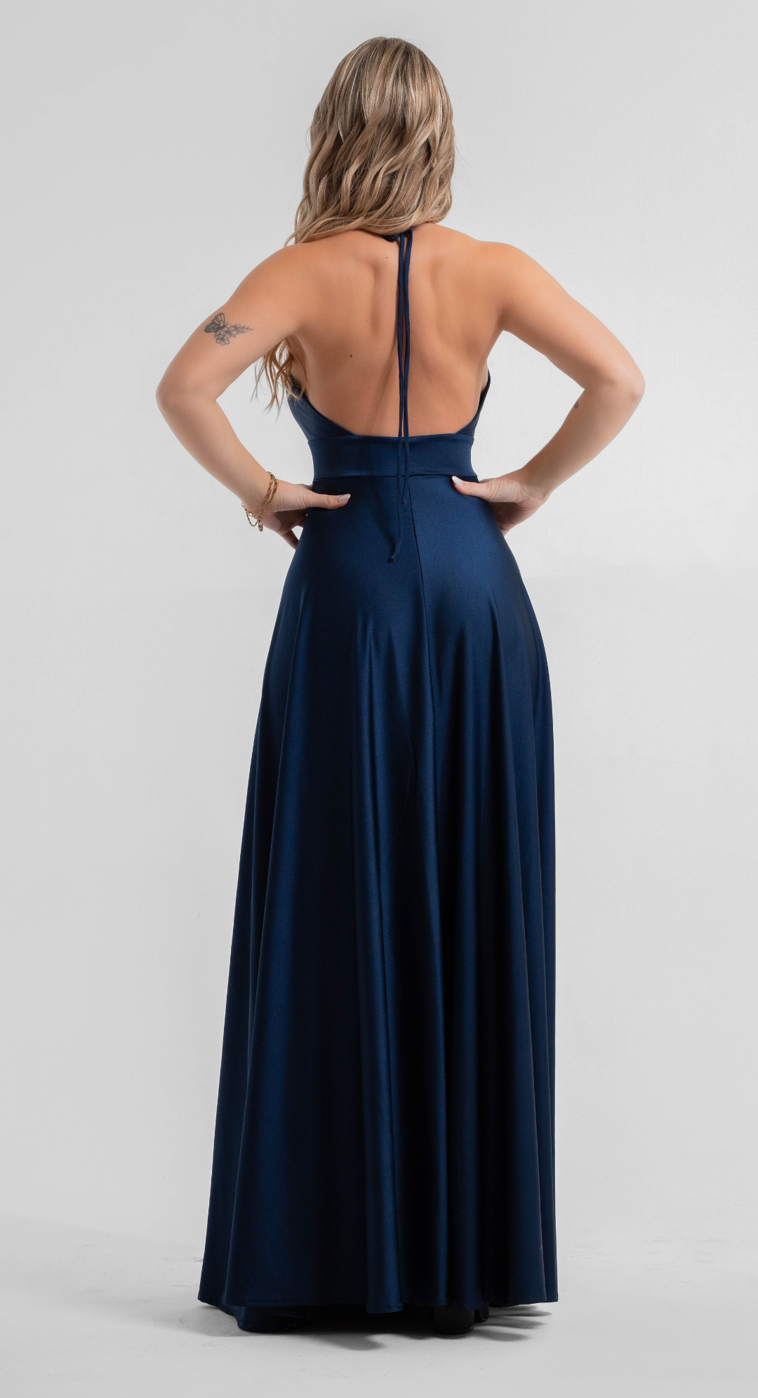 Emma Clara - Vestido Tipo A Iris Azul Navy