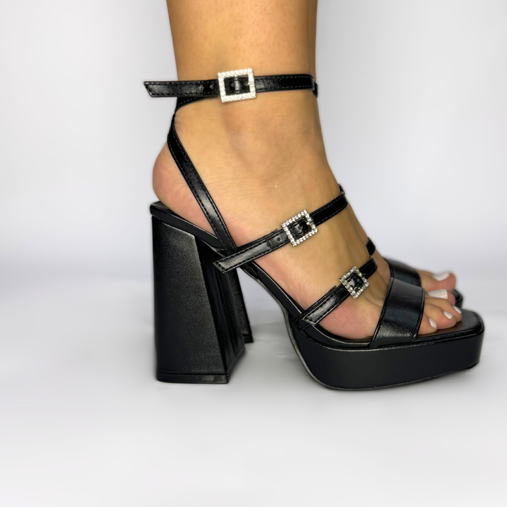 Emma Clara - Zapato de Fiesta con Straps Donna Negro