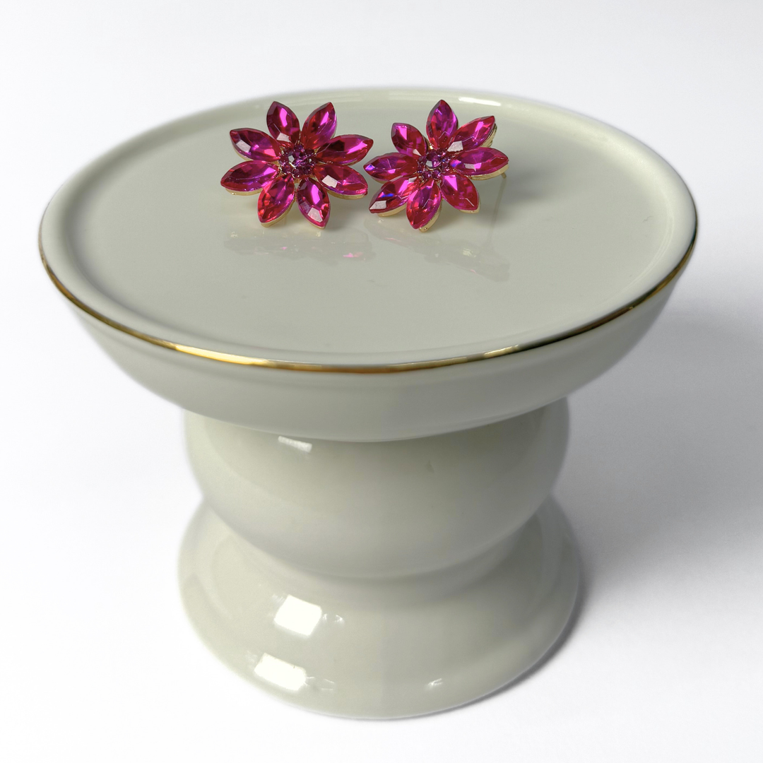 Emma Clara - Aros de Fiesta Diseño Flor Fucsia