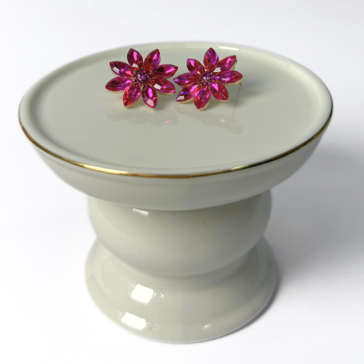 Emma Clara - Aros de Fiesta Diseño Flor Fucsia