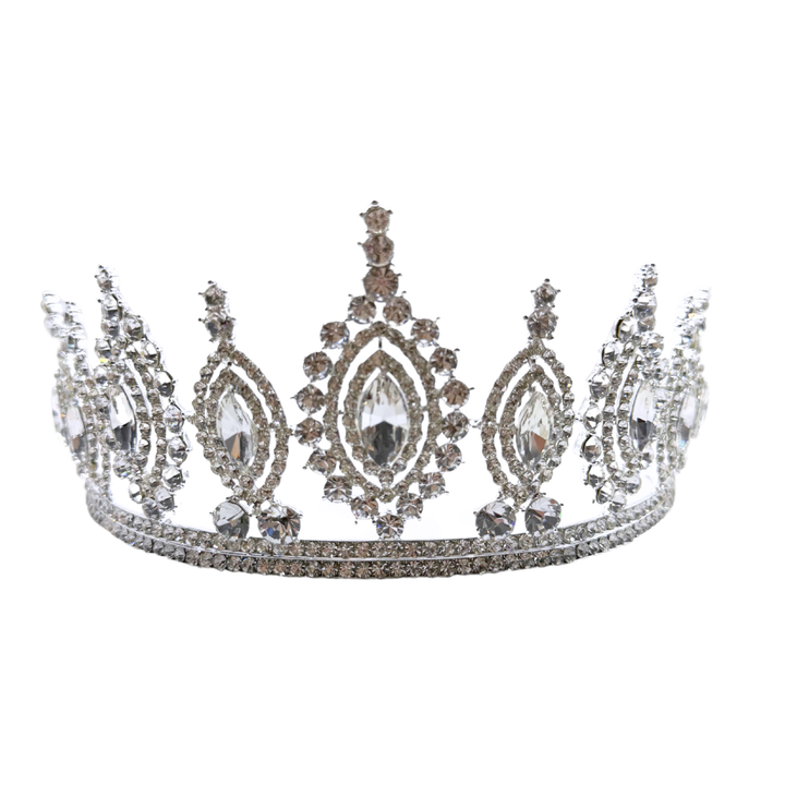Emma Clara - Corona de Fiesta Diseño Cristales Plateado