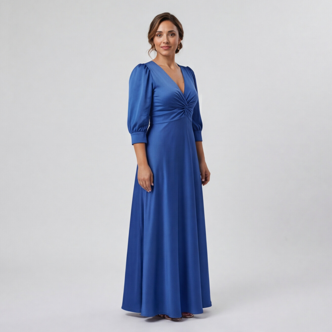 Emma Clara - Vestido de Fiesta Casual Tipo A July Azul Royal