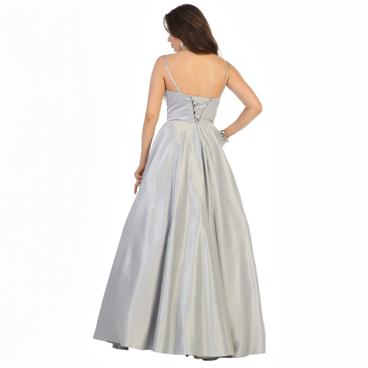Emma Clara - Vestido Princesa Cierre tipo Corset EC0136 Silver