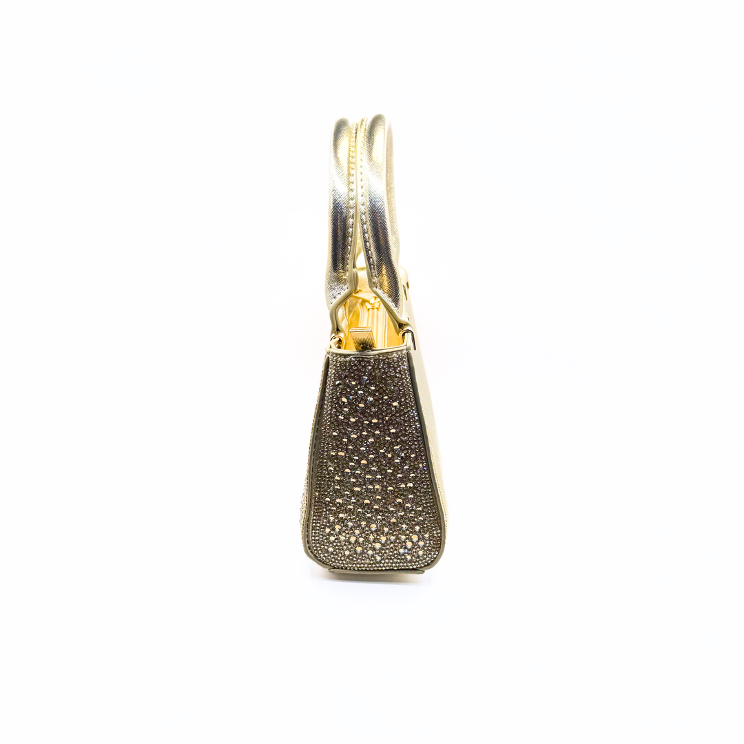 Emma Clara - Mini Cartera de Fiesta Brillante Con Manilla Dorado