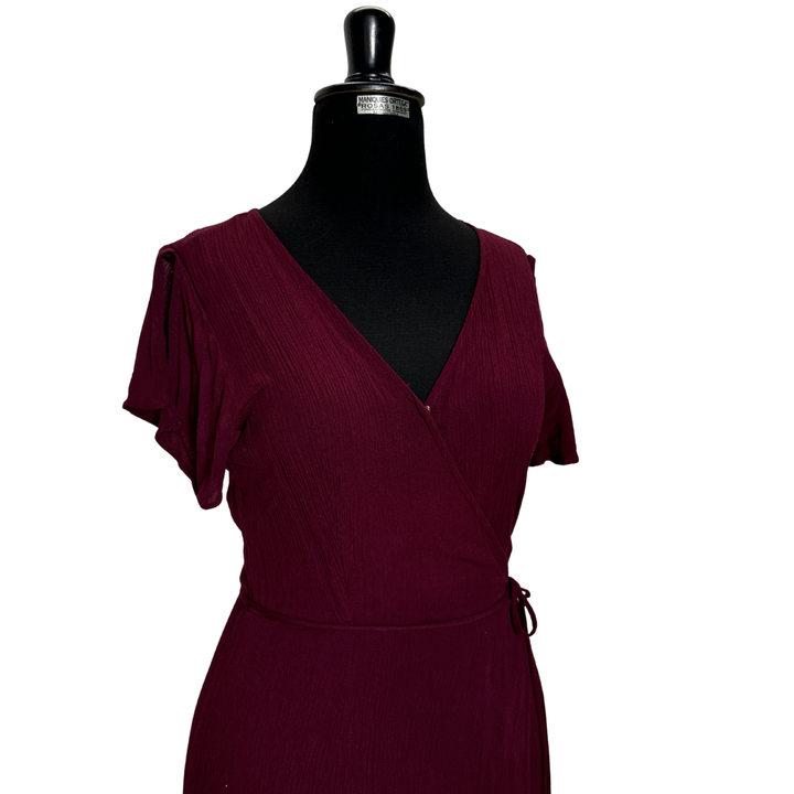 Emma Clara - Vestido Envolvente EC0257 Borgoña