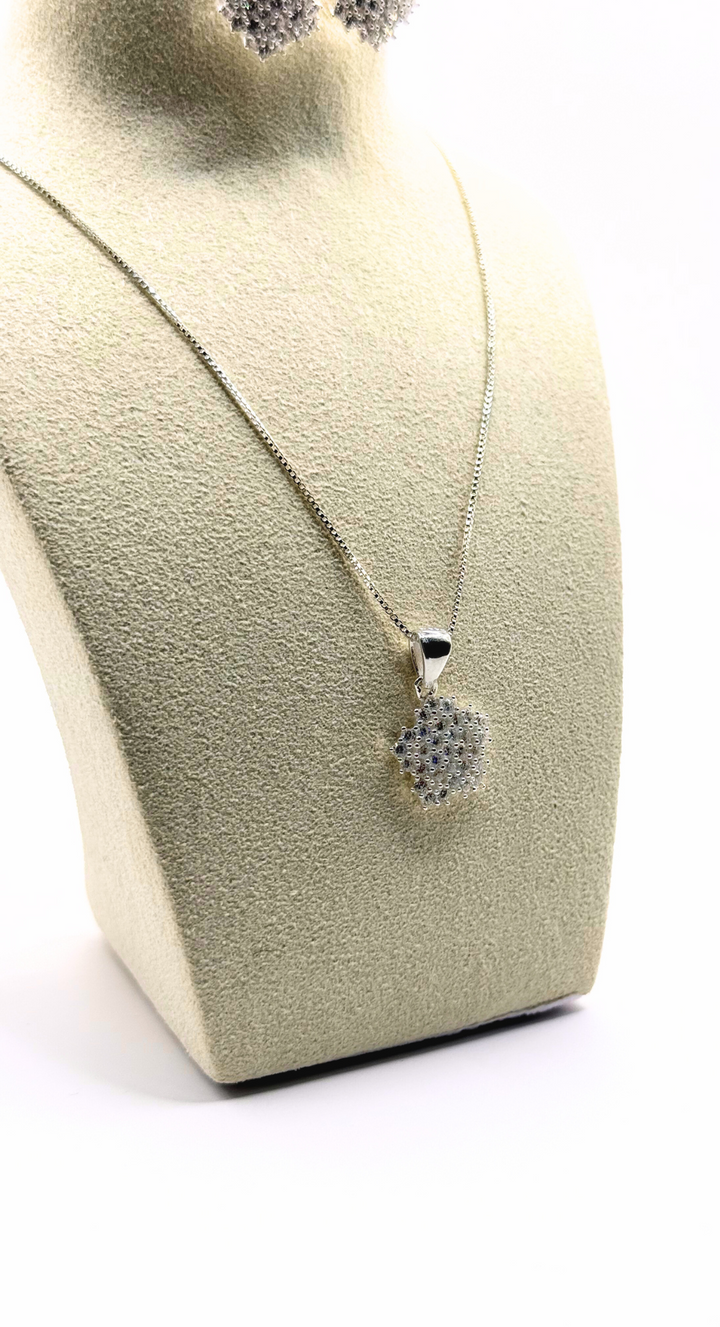 Emma Clara - Conjunto Collar y Aros Diseño Estrella Strass Plata 925