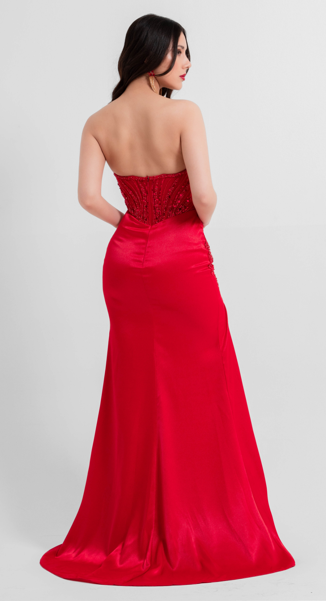 Emma Clara - Vestido de fiesta estilo corset Tiara Rojo