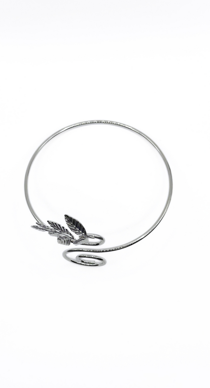 EMMA CLARA - ESCLAVA DISEÑO HOJA EN FANTASÍA PLATA