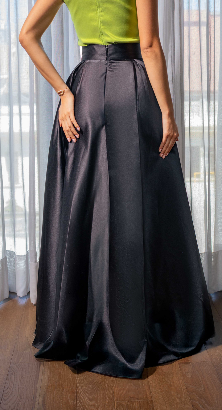 EMMA CLARA - MAXI FALDA ELEGANTE CAROLINA NEGRA