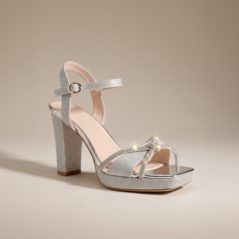 Emma Clara - Zapato de Fiesta Diseño Cinta Brillante Rue Plateado