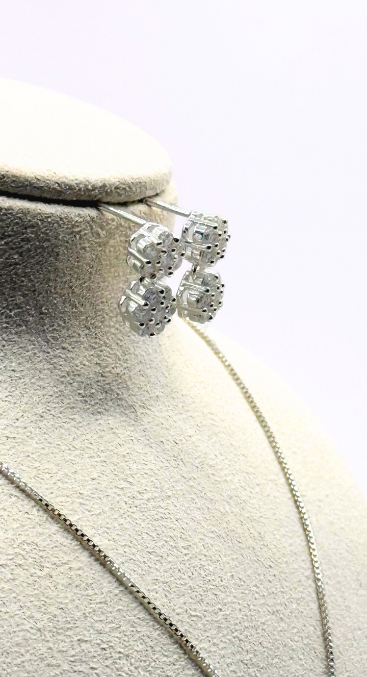 Emma Clara - Conjunto Collar y Aros Strass Plata 925
