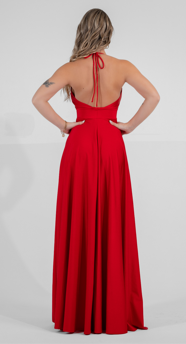 Emma Clara - Vestido Tipo A Iris Rojo