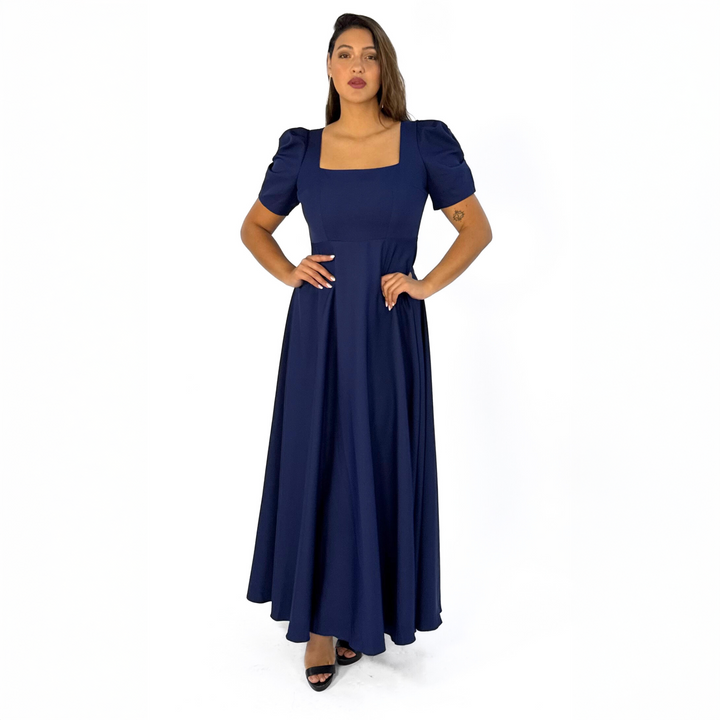 Emma Clara - Vestido De Fiesta Elegante Eduarda Azul Marino