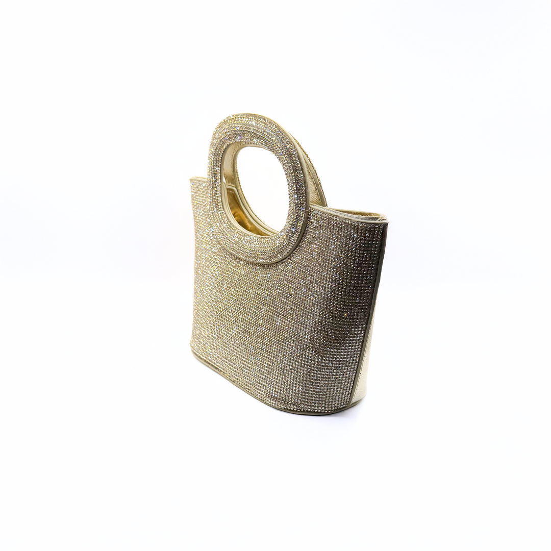 Emma Clara - Cartera de Fiesta Strass Dorada