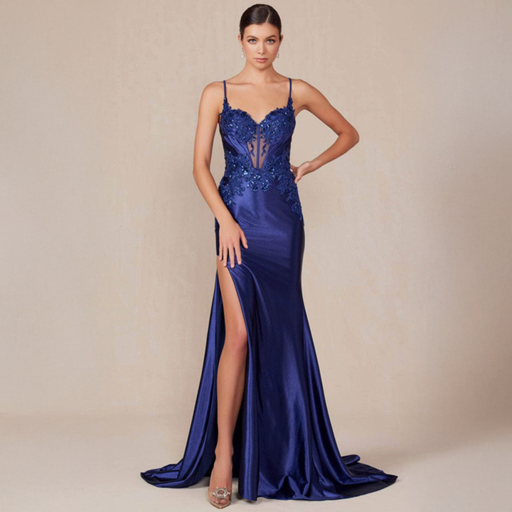 Emma Clara - Vestido Ajustado Corset Camila Azul Navy