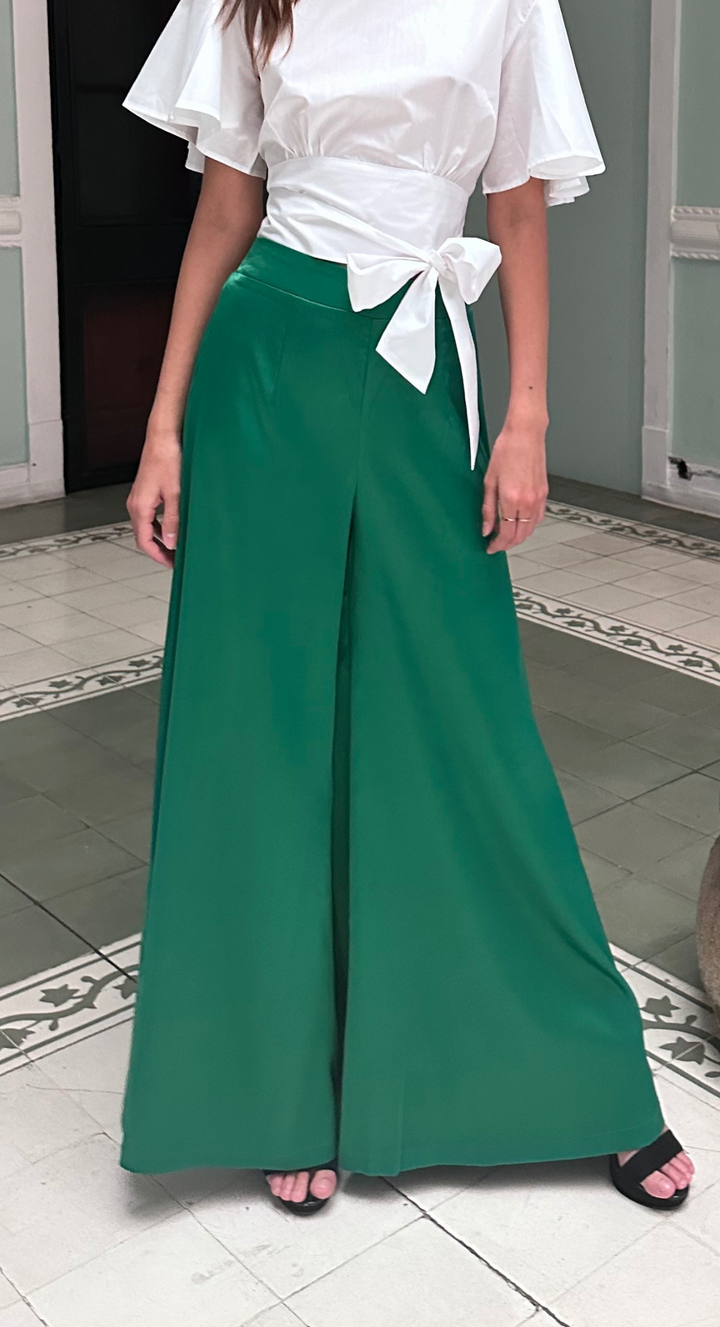 EMMA CLARA - PALAZZO SATÍN VERDE ESMERALDA