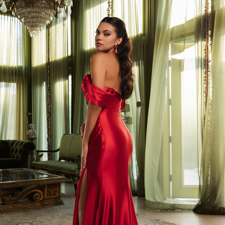 Emma Clara - Vestido de Fiesta Ajustado EC0146 Rojo