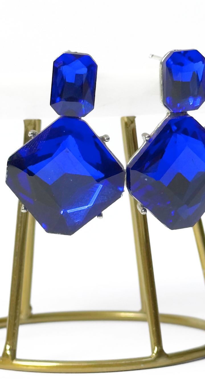 EMMA CLARA - AROS DE FIESTA PEDRERÍA AZUL ROYAL