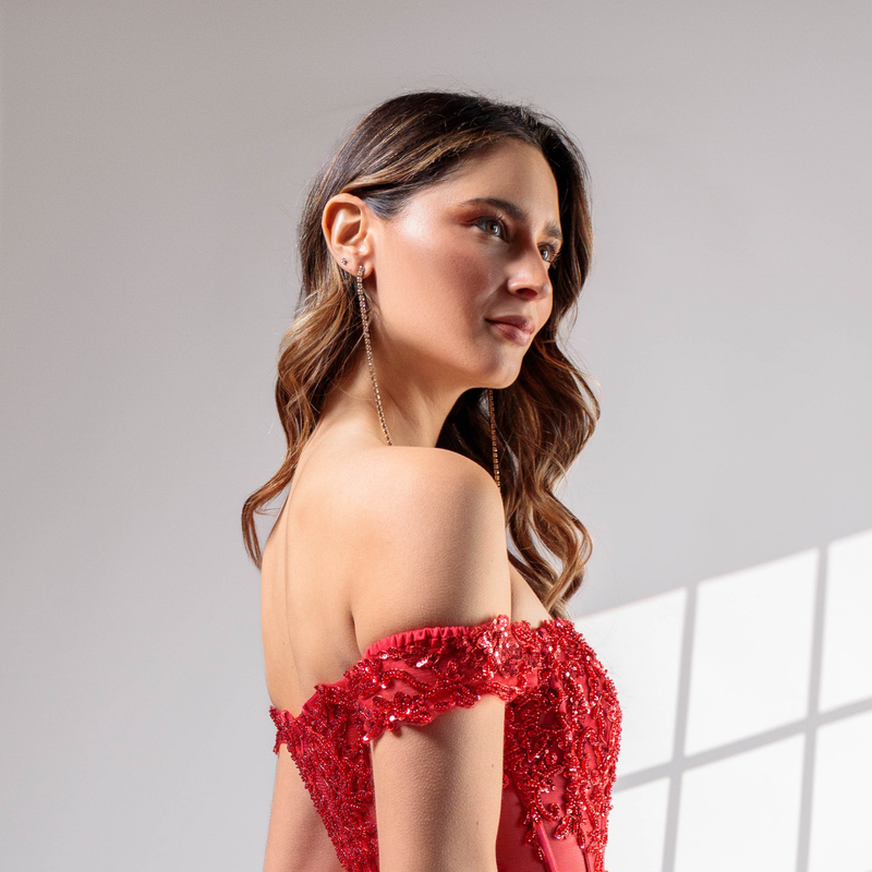 Emma Clara - Aros de Fiesta Maxi Strass Dorado