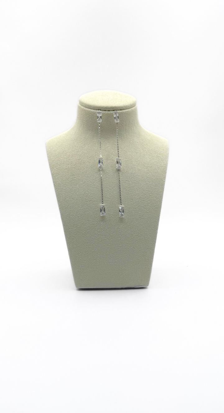 EMMA CLARA - AROS CIRCÓN RECTANGULAR ENCHAPÉ PLATA 925