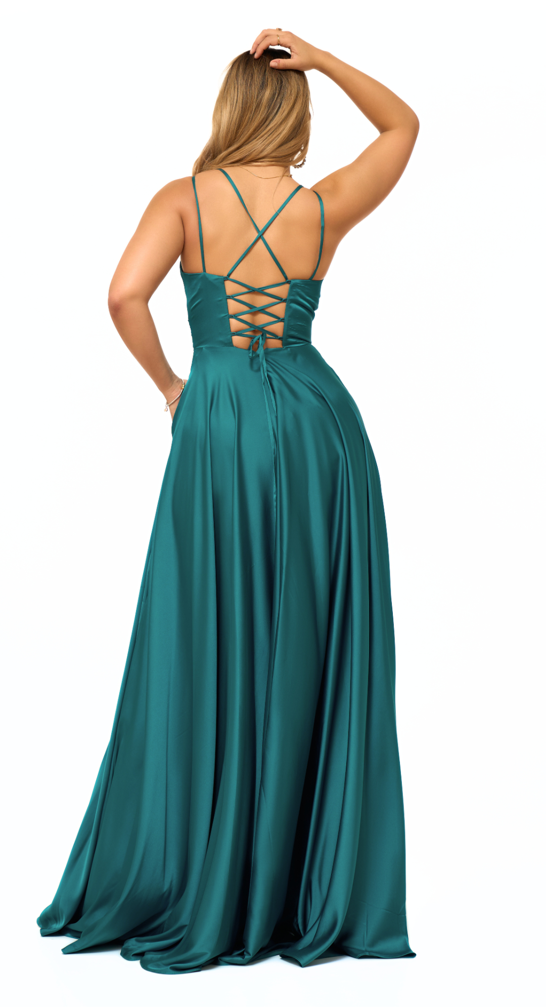 Emma Clara - Vestido largo tipo corset Chloé Verde Esmeralda