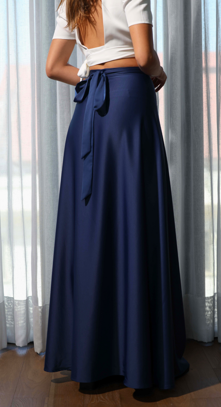 EMMA CLARA - FALDA ENVOLVENTE JAVI AZUL NAVY