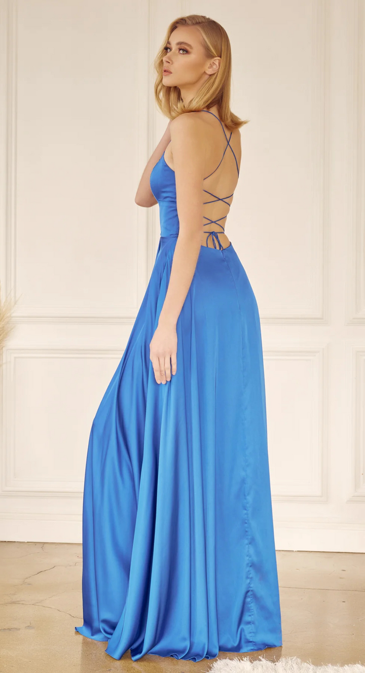 Emma Clara - Vestido Tipo A EC036 Azul Royal