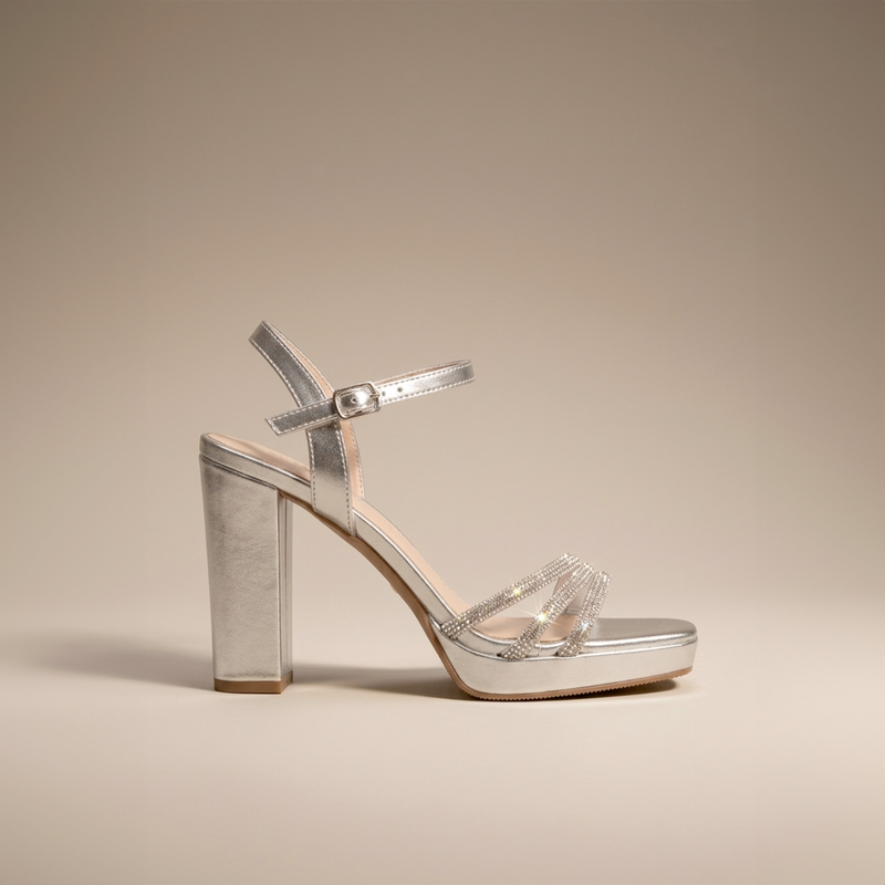 Emma Clara - Zapato de Fiesta Strass Rita Plateado