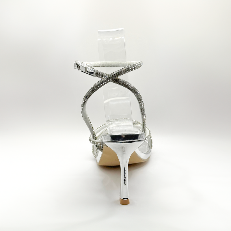 Emma Clara - Zapatos de Fiesta Straps Delgadas Ame Plateado