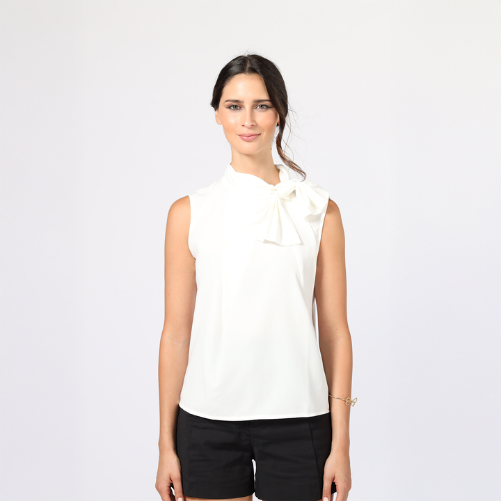 Emma Clara - Blusa con Lazo Elena Blanco